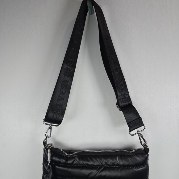 Samantha Brown Black Quilted Crossbody Bag – Lightweight Travel Purse, Wide Stra - Picture 2 of 8